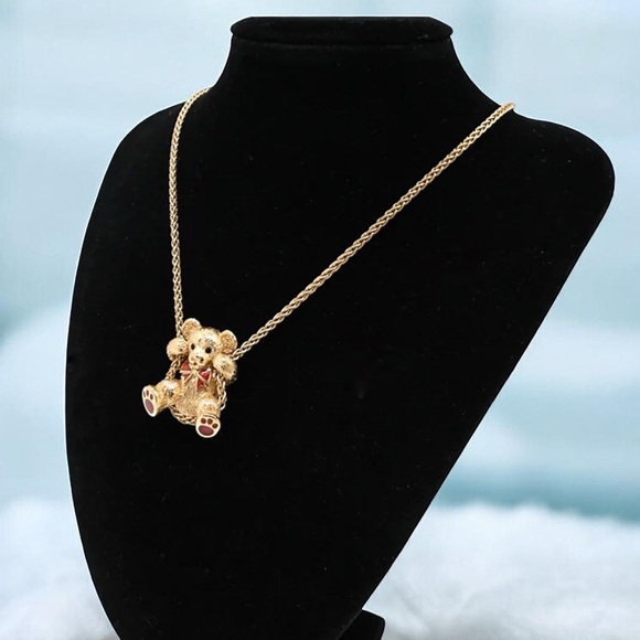 Burberry Jewelry - BURBERRY RARE 50th Anniversary Limited Edition Thomas Teddy Bear Necklace